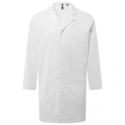 Front - Premier Unisex Adult Essential 3 Pocket Work Overcoat