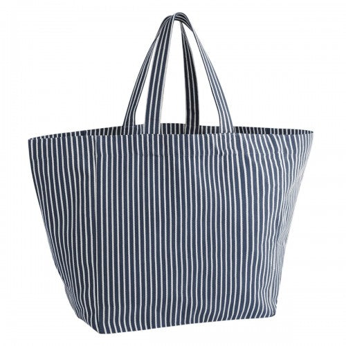 Front - Westford Mill Contrast Striped Beach Oversized Tote Bag