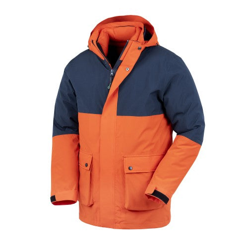 Front - Result Recycled Mens 3 in 1 Padded Ripstop Jacket