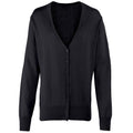 Front - Premier Womens/Ladies Button Through Long Sleeve V-neck Knitted Cardigan