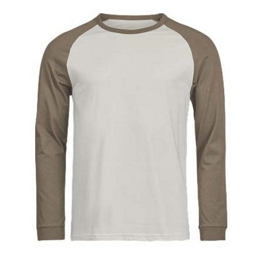 Front - Tee Jays Mens Unlabeled Baseball Long-Sleeved T-Shirt