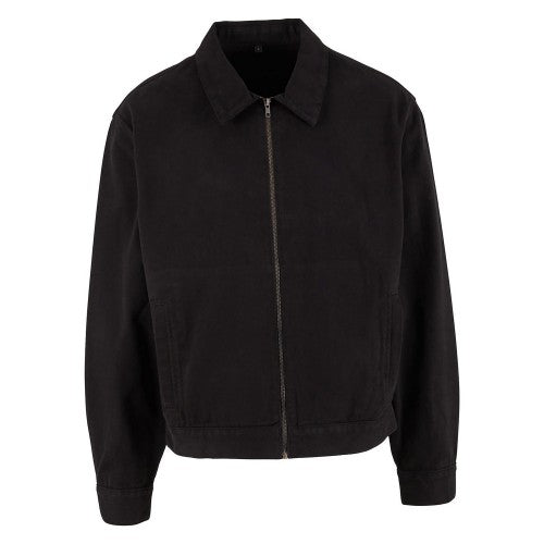 Front - Build Your Brand Mens Basic Work Jacket