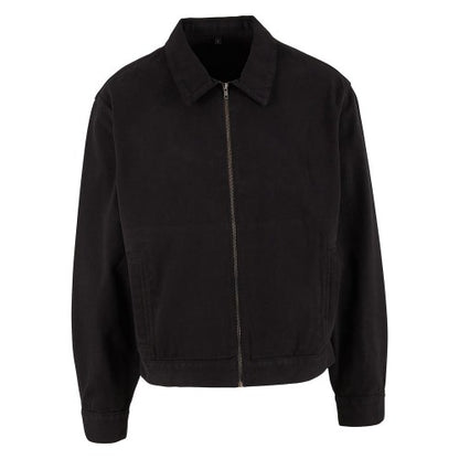 Front - Build Your Brand Mens Basic Work Jacket