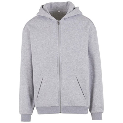Front - Build Your Brand Mens Loose Full Zip Hoodie