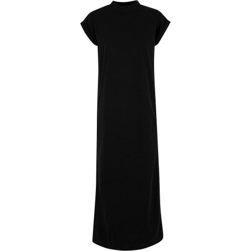 Front - Build Your Brand Womens/Ladies Sorona Extended Shoulder Long Dress
