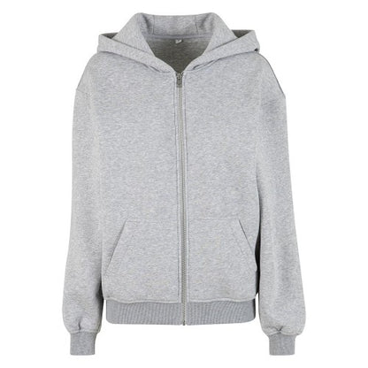 Front - Build Your Brand Womens/Ladies Loose Fit Full Zip Hoodie