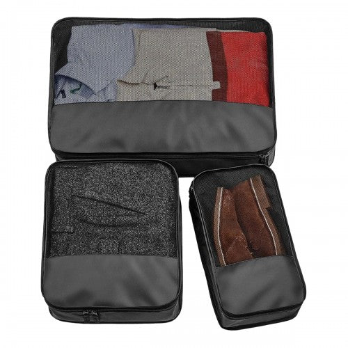 Front - Bagbase Escape Mesh Packing Cube Set (Pack of 3)