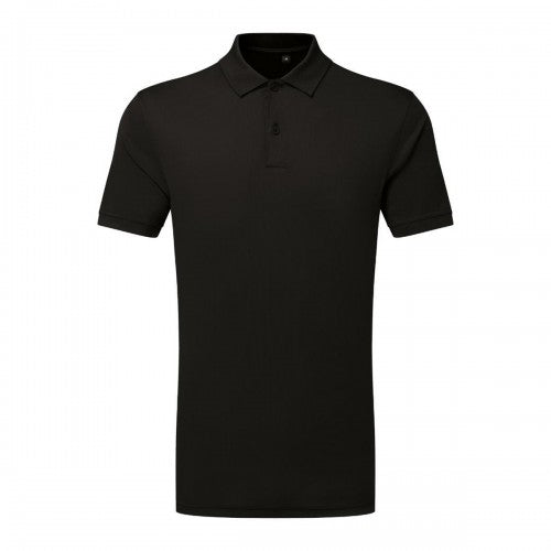 Front - TriDri Mens Textured Recycled Textured Short-Sleeved Polo Shirt