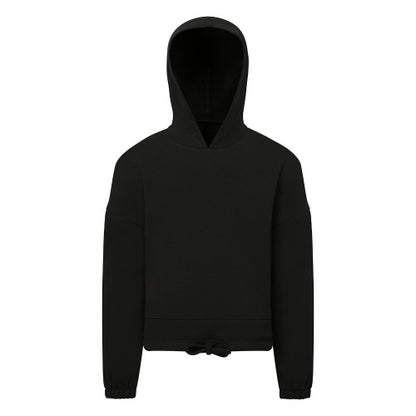 Front - TriDri Childrens/Kids Recycled Cropped Relaxed Fit Hoodie
