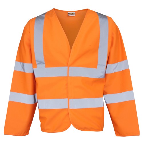 Front - RTY High Visibility Unisex High Vis Motorway Coat