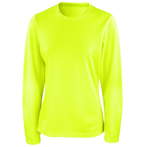 Front - Spiro Ladies/Womens Sports Quick-Dry Long Sleeve Performance T-Shirt