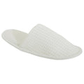 Front - Towel City Unisex Waffle Mule Closed Toe Slippers
