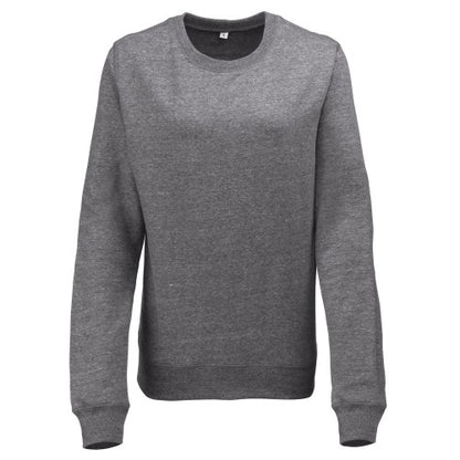 Front - Awdis Girlie Womens Heather Lightweight Crew Neck Sweatshirt