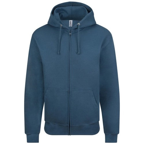 Front - Awdis Plain Mens Hooded Full Zip Hoodie / Zoodie
