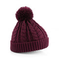 Front - Beechfield Unisex Heavyweight Cable Knit Snowstar Winter Beanie Hat