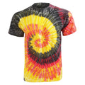 Front - Colortone Womens/Ladies Rainbow Tie-Dye Short Sleeve Heavyweight T-Shirt