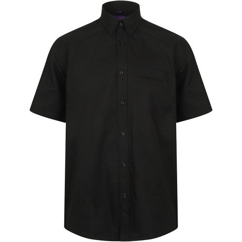 Front - Henbury Mens Wicking Short Sleeve Work Shirt