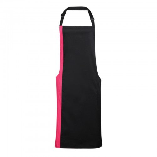 Front - Premier Unisex Contrast Workwear Bib Apron