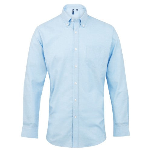 Front - Premier Mens Signature Oxford Long Sleeve Work Shirt