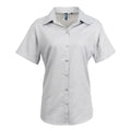 Front - Premier Womens/Ladies Signature Oxford Short Sleeve Work Shirt