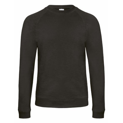 Front - B&C Denim Mens Starlight Raglan Slub Sweatshirt