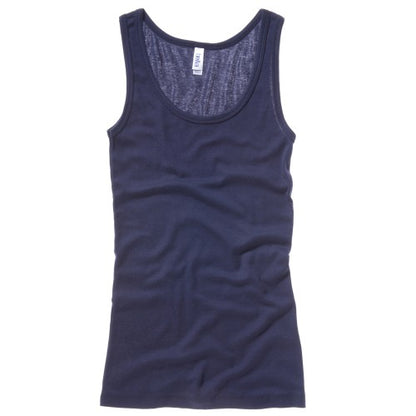 Front - Bella + Canvas Womens/Ladies Sheer Rib Tank Vest Top