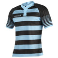 Front - KooGa Boys Junior Touchline Hooped Match Rugby Shirt