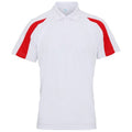 Front - AWDis Just Cool Mens Short Sleeve Contrast Panel Polo Shirt