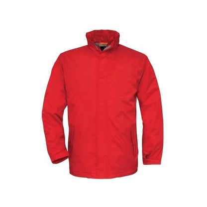Front - B&C Mens Ocean Shore Waterproof Hooded Fleece Lined Jacket