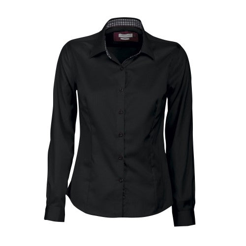 Front - J Harvest & Frost Womens/Ladies Red Bow Collection 20 Long Sleeve Shirt