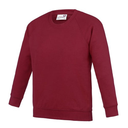 Front - AWDis Academy Childrens/Kids Crew Neck Raglan School Sweatshirt