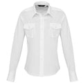 Front - Premier Womens/Ladies Long Sleeve Pilot Shirt