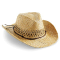 Front - Beechfield Unisex Straw Cowboy Hat