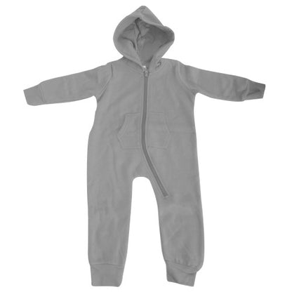 Front - Comfy Co Unisex Baby Hooded Full Zip Onesie/All-in-one