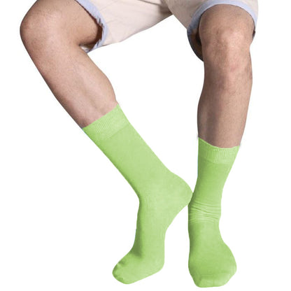 Lime - Back - Kariban Cotton City Mens Casual Cotton Rich Socks