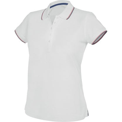 Front - Kariban Womens/Ladies Contrast Short Sleeve Polo Shirt