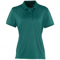 Front - Premier Womens/Ladies Coolchecker Short Sleeve Pique Polo T-Shirt