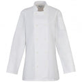Front - Premier Womens/Ladies Long Sleeve Chefs Jacket / Chefswear