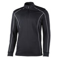 Front - Rhino Mens Seville 1/4 Zip Midlayer Sports Top