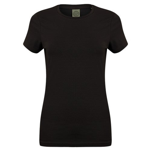 Front - Skinni Fit Womens/Ladies Feel Good Stretch Short Sleeve T-Shirt