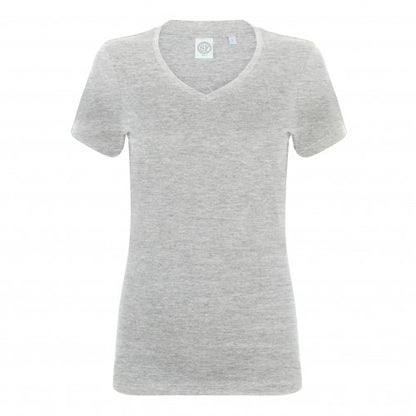 Front - Skinni Fit Womens/Ladies Feel Good Stretch V-Neck Short Sleeve T-Shirt