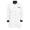 Front - Dennys Womens/Ladies Contrast Chef/Food Service Tunic