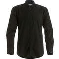 Front - Kustom Kit Mens Mandarin Collar Fitted Long Sleeve Corporate Shirt
