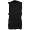 Front - Skinnifit Mens High Neck Slash Armhole Vest