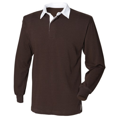 Front - Front Row Mens Long Sleeve Sports Rugby Shirt