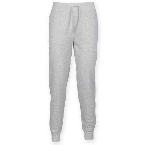 Front - Skinnifit Mens Slim Cuffed Jogging Bottoms/Trousers