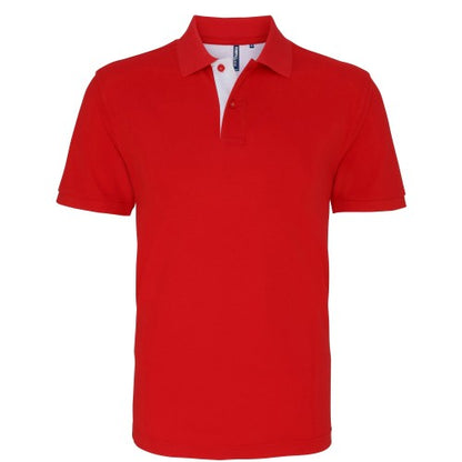 Front - Asquith & Fox Mens Classic Fit Contrast Polo Shirt