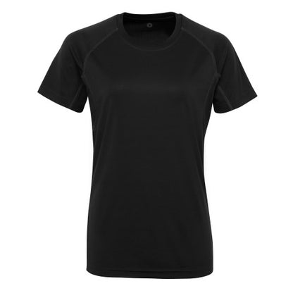 Front - Tri Dri Womens/Ladies Panelled Crew Neck T-Shirt