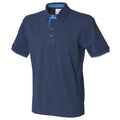 Front - Front Row Mens Contrast Pique Polo Shirt