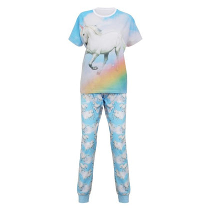 Front - Christmas Shop Womens/Ladies Unicorn Pyjamas